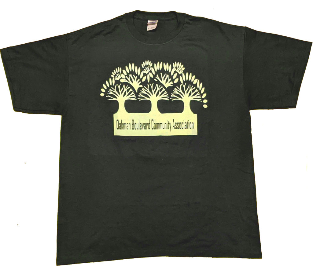 Oakman Blvd Community Association Trees Shirt - Forest Green