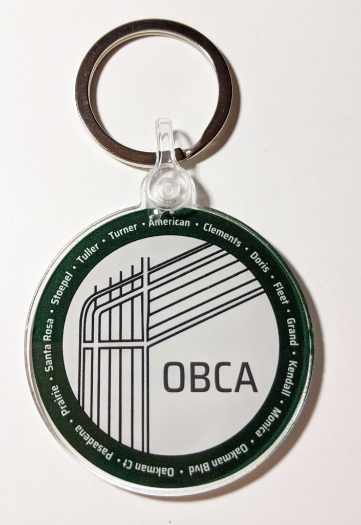 Oakman Blvd Community Association Logo Keychain