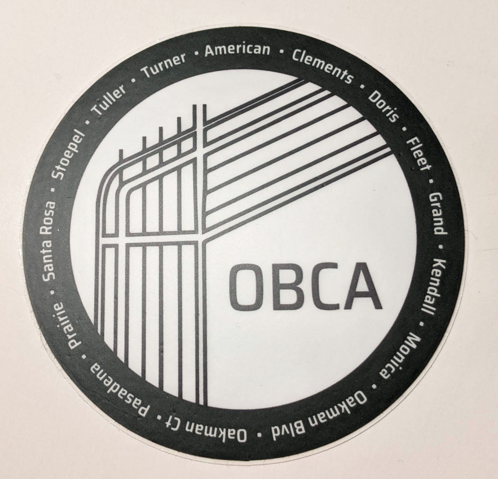 Oakman Blvd Community Association Logo Sticker